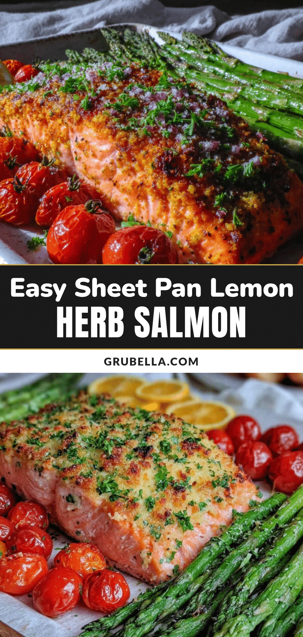 easy sheet pan lemon herb salmon recipe