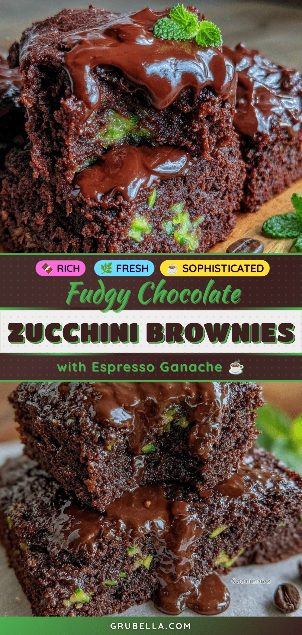 fudgy chocolate zucchini brownies recipe