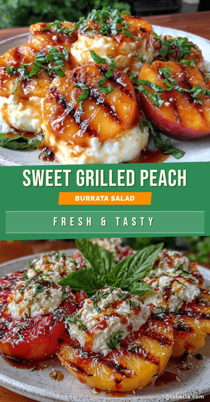 grilled peach and burrata salad recipe