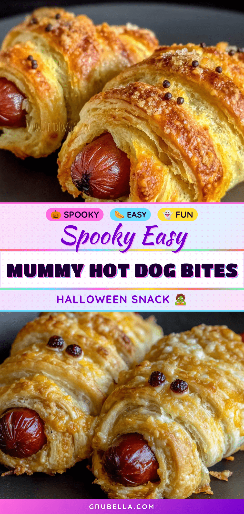 30-minute easy mummy hot dog bites for halloween recipe