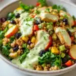 apple cider chicken kale salad - featured image