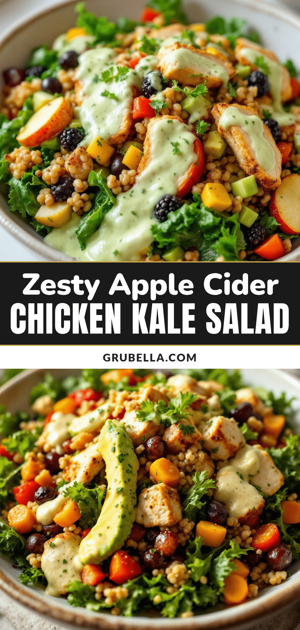 apple cider chicken kale salad recipe