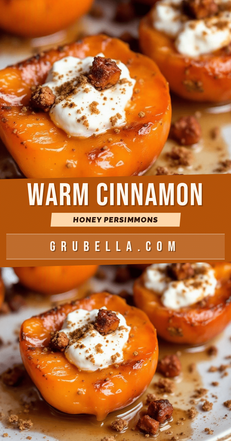 baked persimmons with honey ricotta recipe