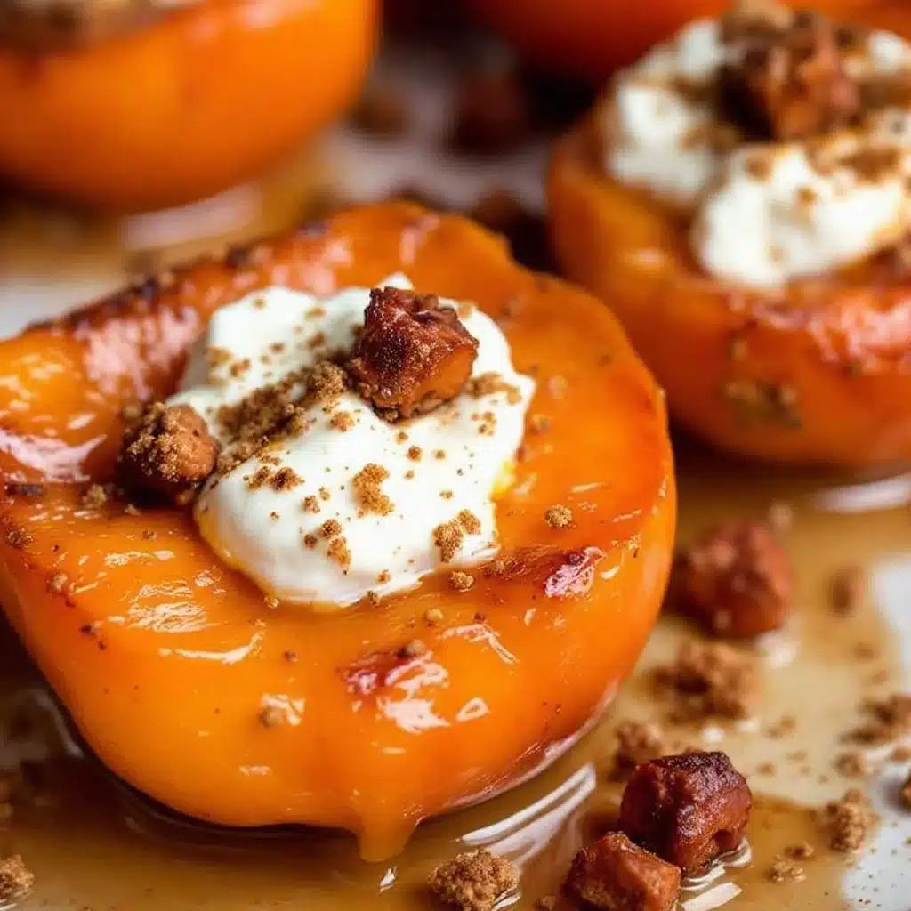 baked persimmons with honey ricotta - featured image