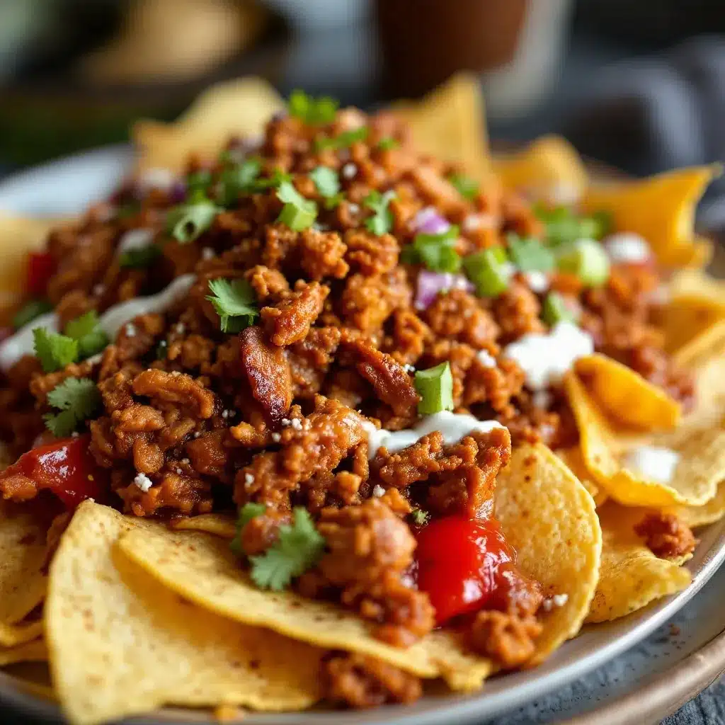 BBQ pulled pork nachos preparation steps
