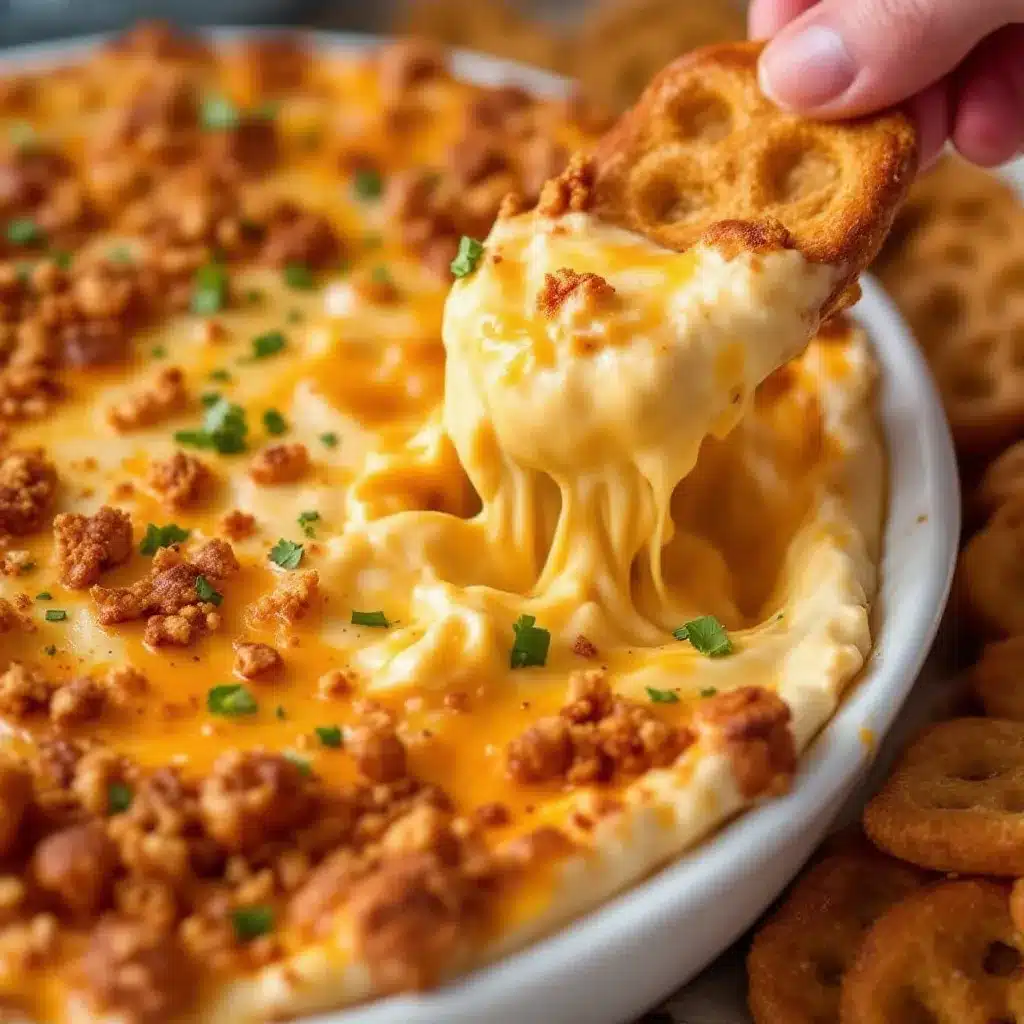beer cheese pretzel dip preparation steps