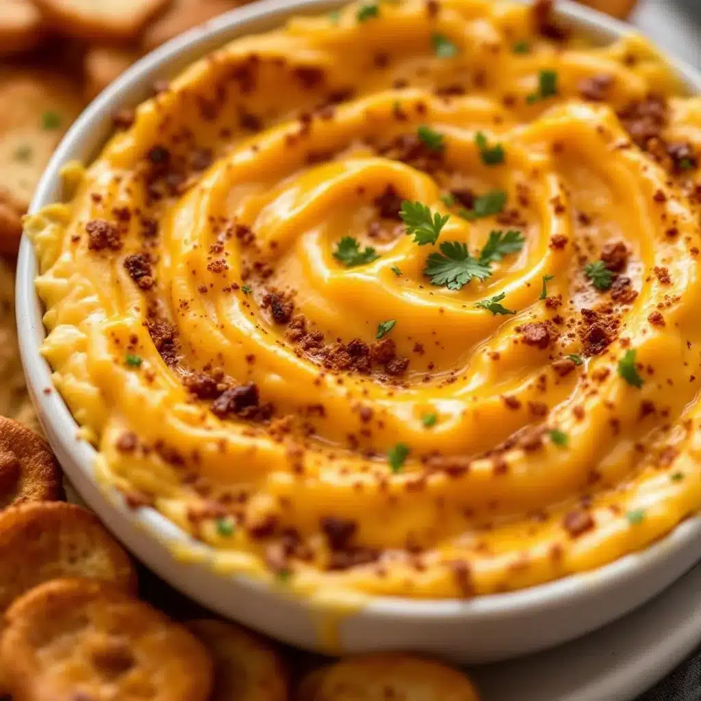 beer cheese pretzel dip - featured image