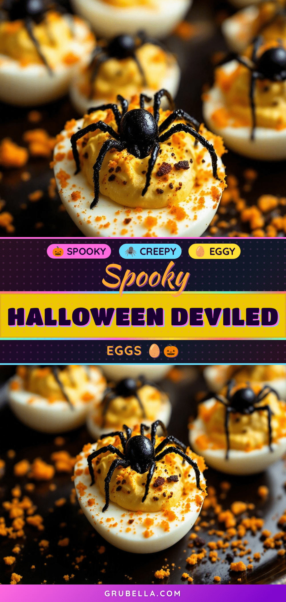best easy spooky halloween deviled eggs black spider recipe recipe