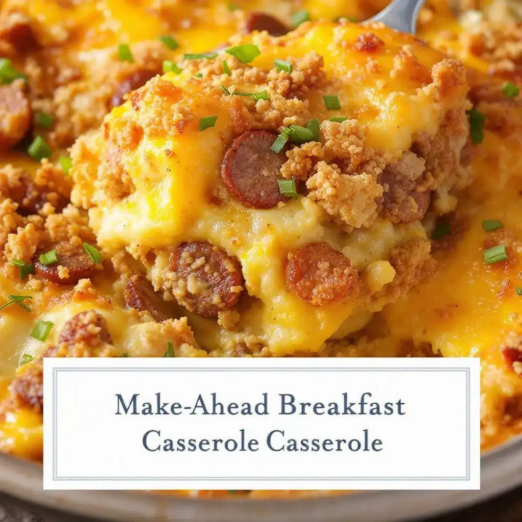 breakfast casserole with sausage and hash browns - featured image