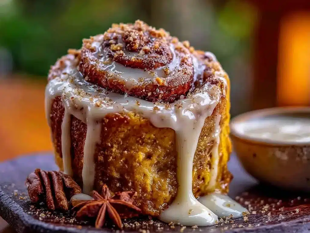 brown butter pumpkin cinnamon rolls - featured image
