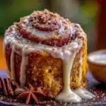 brown butter pumpkin cinnamon rolls - featured image