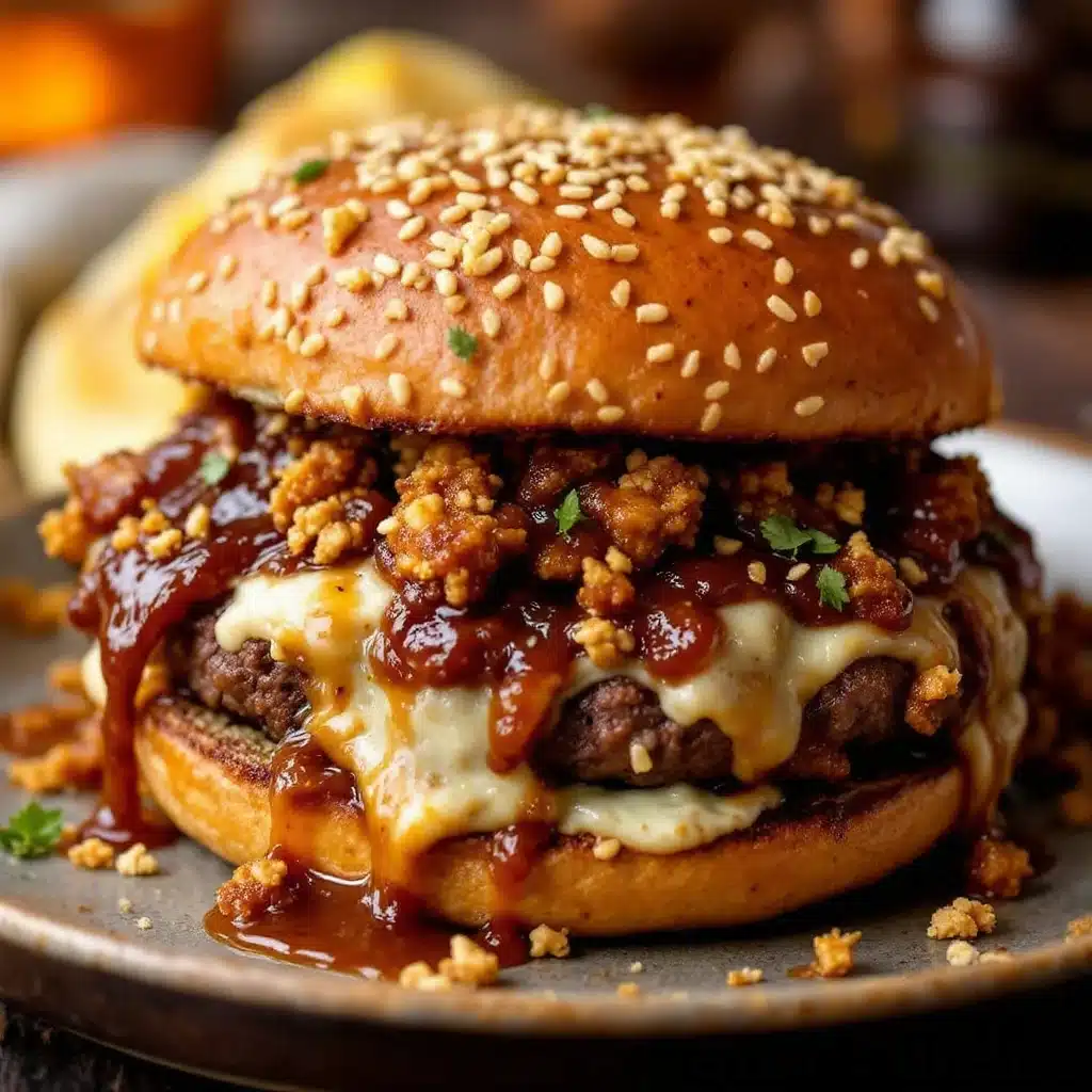 brown sugar bourbon glazed burgers - featured image