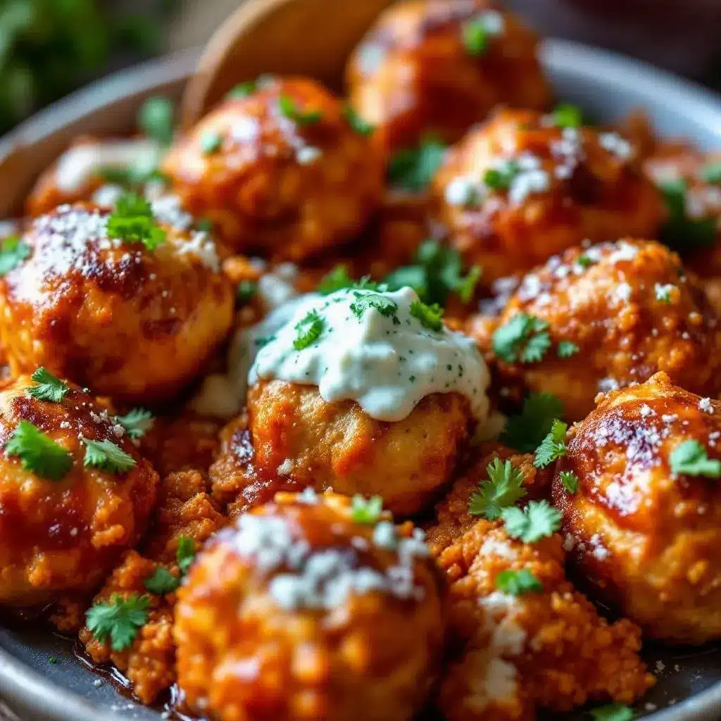buffalo chicken meatballs preparation steps