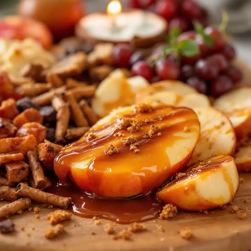 caramel apple charcuterie board preparation steps