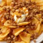 caramel apple nachos - featured image
