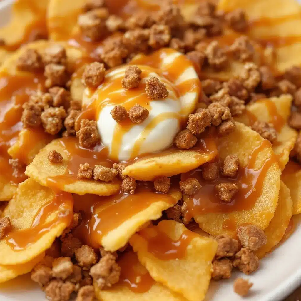caramel apple nachos - featured image