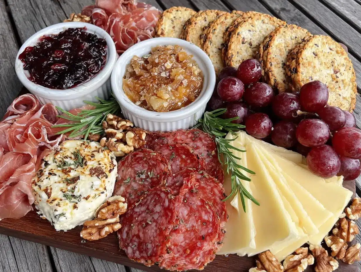 charcuterie board for two preparation steps