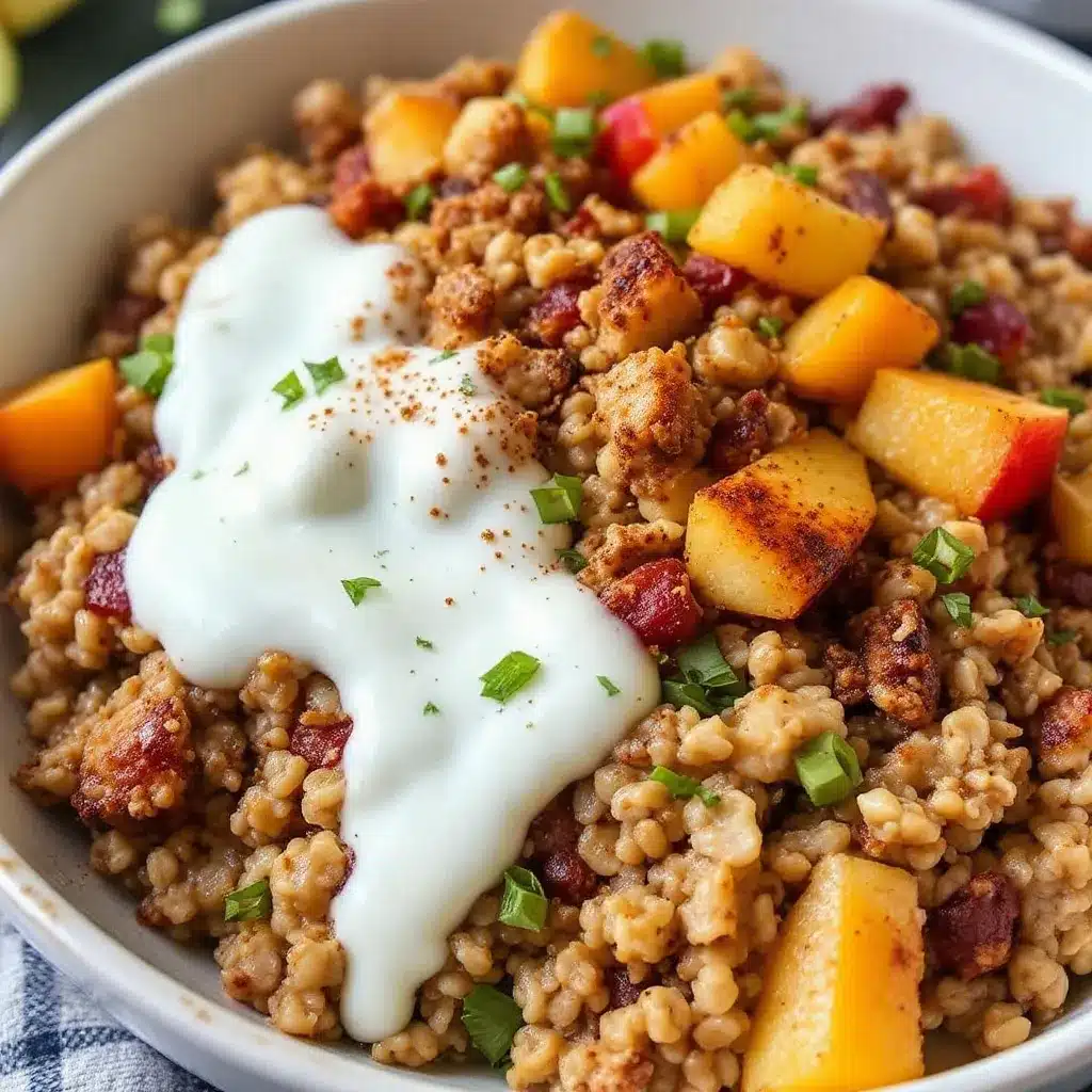 cinnamon apple crisp baked oatmeal preparation steps