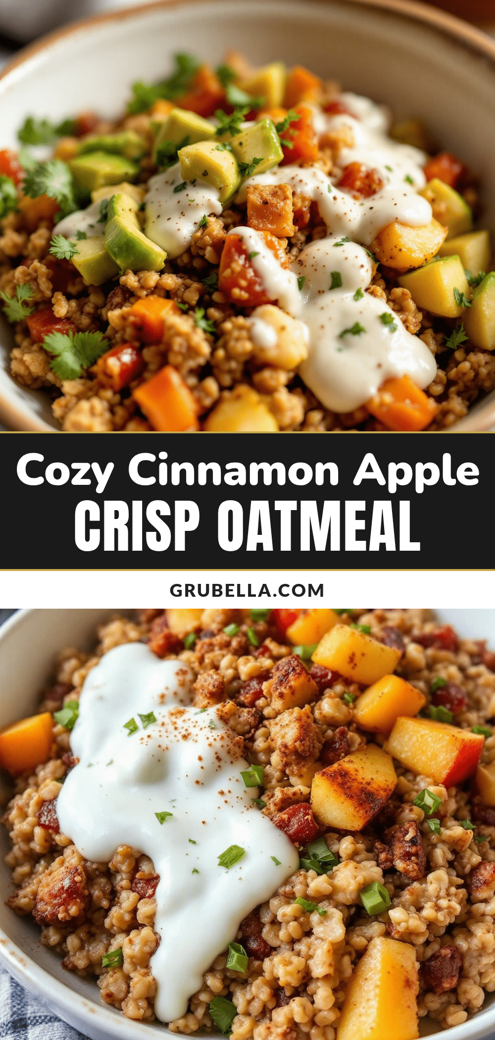 cinnamon apple crisp baked oatmeal recipe