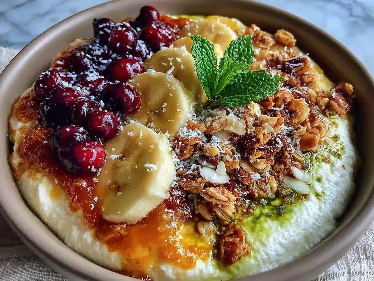 cottage cheese breakfast bowl preparation steps