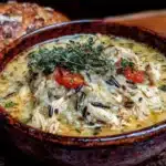 cozy slow cooker chicken and wild rice soup - featured image