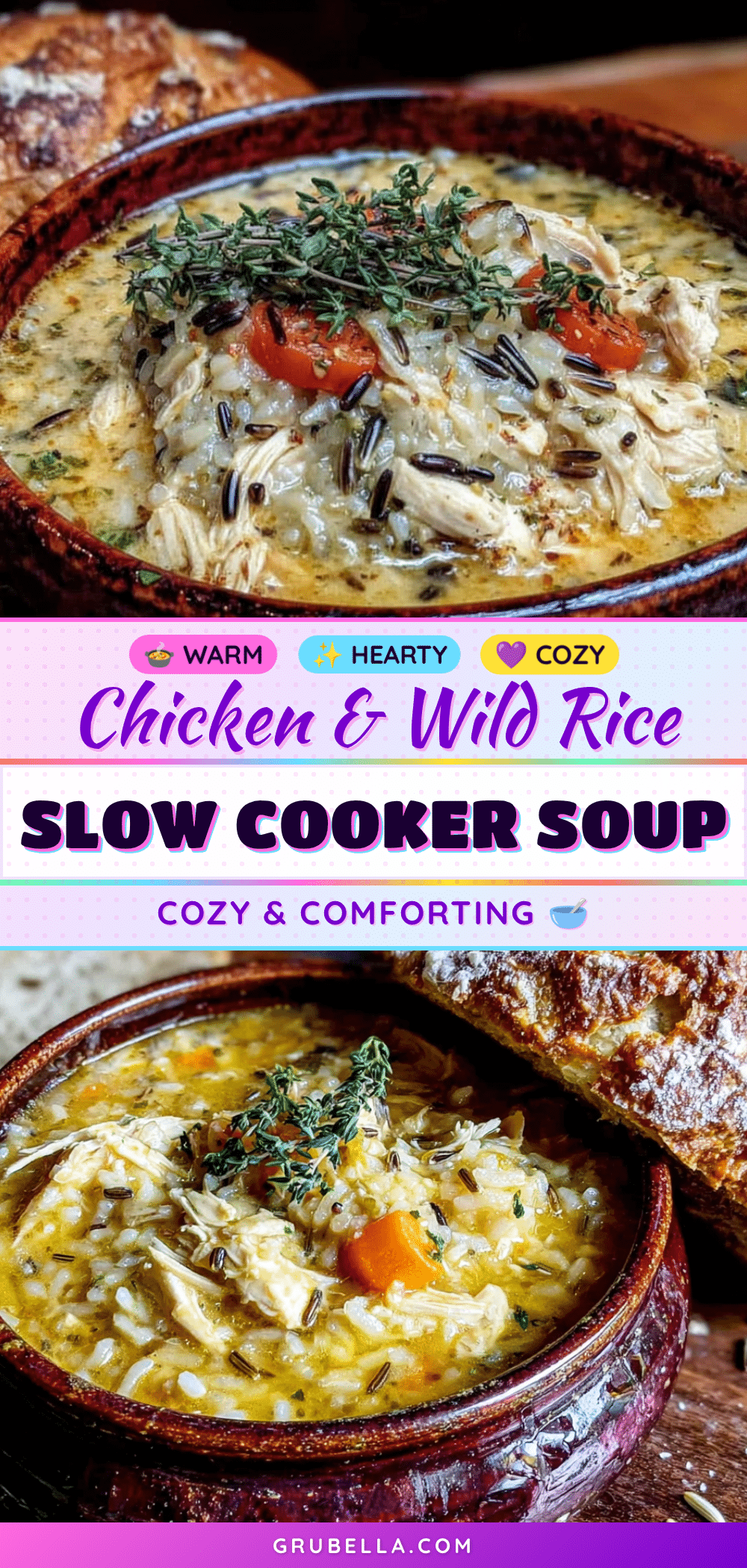 cozy slow cooker chicken and wild rice soup recipe