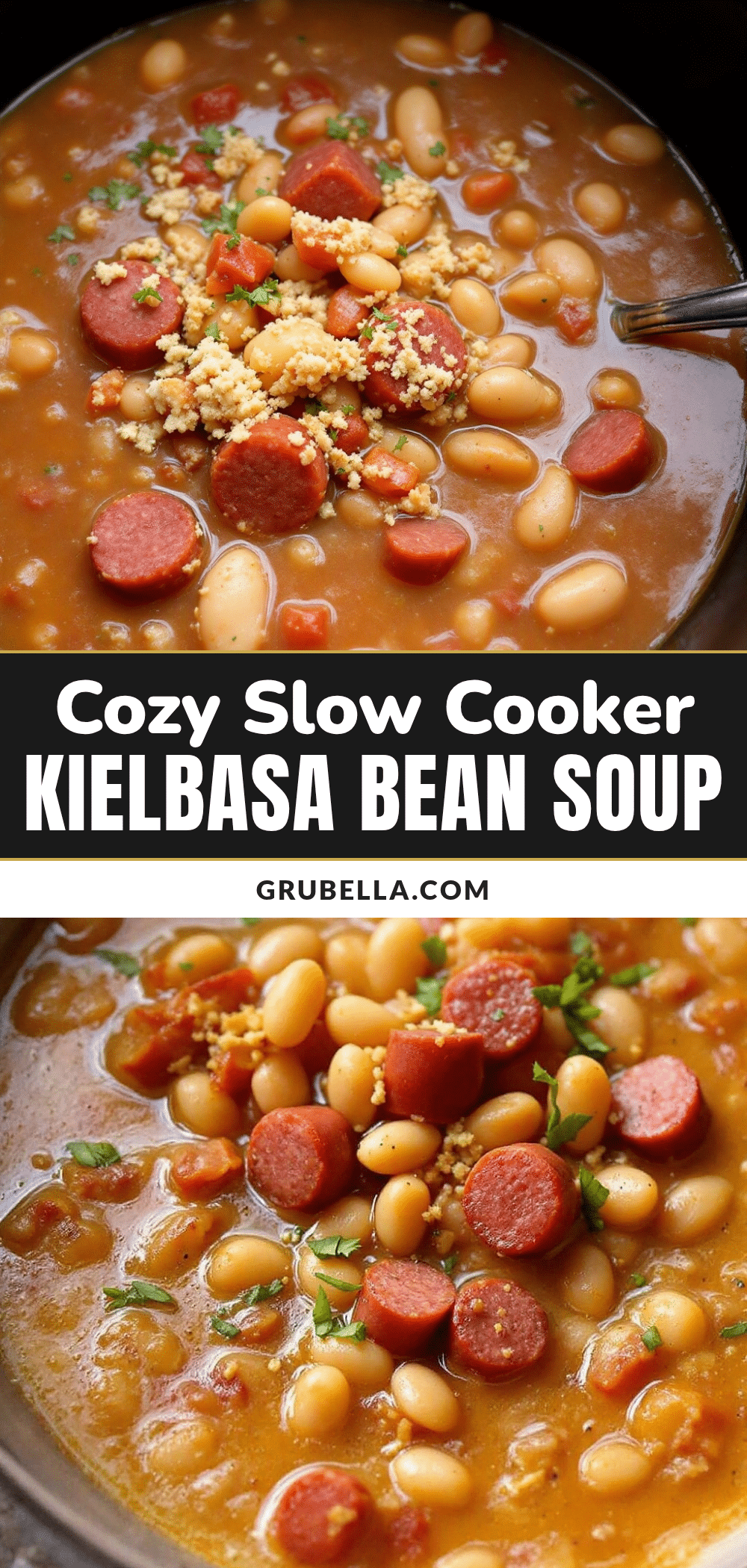 cozy slow cooker kielbasa and white bean soup recipe