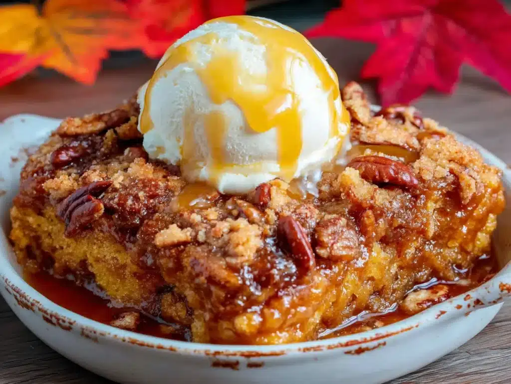 cozy small-batch pumpkin dump cake - featured image