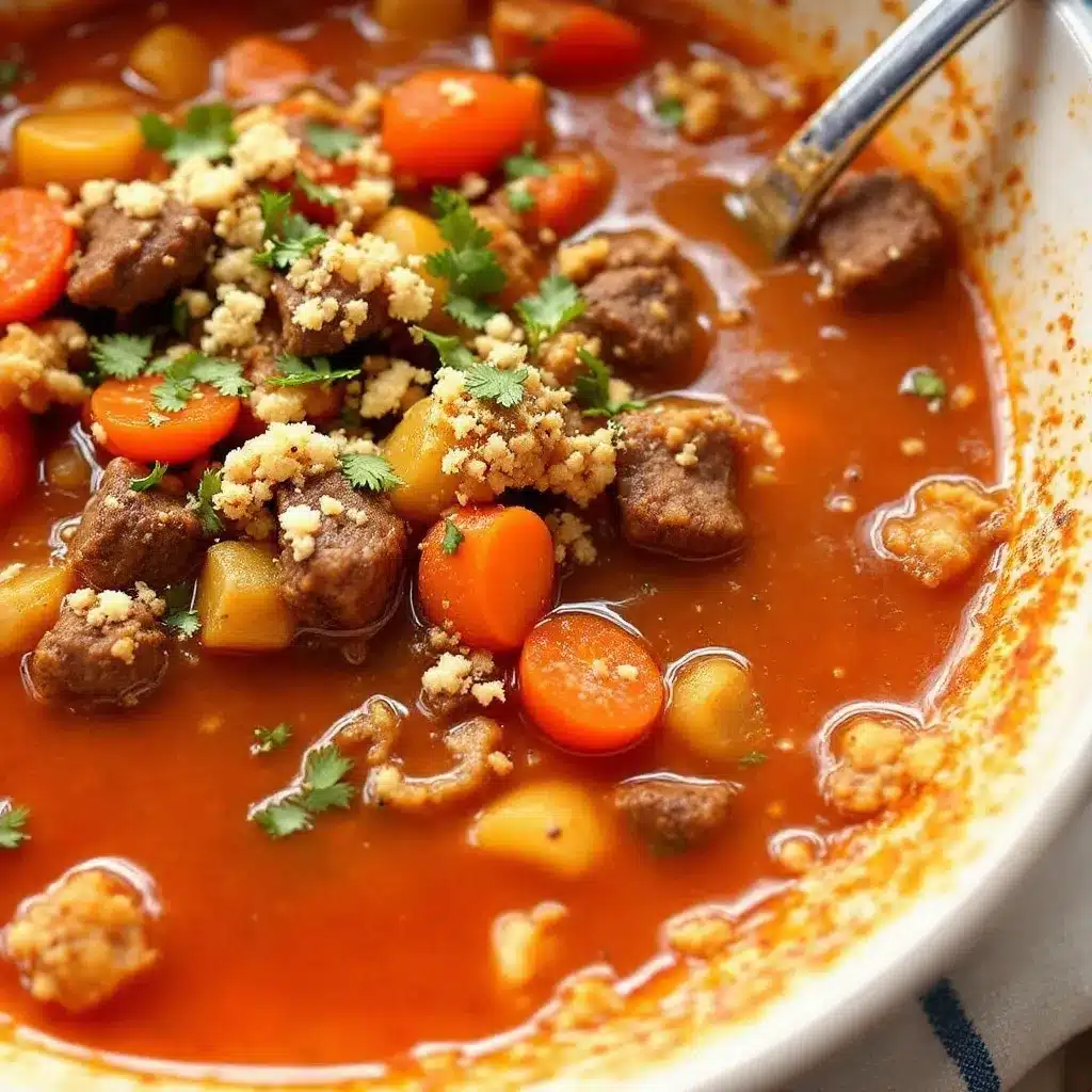 cozy weeknight beef and vegetable soup preparation steps