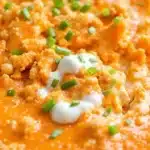 creamy buffalo chicken ranch dip - featured image
