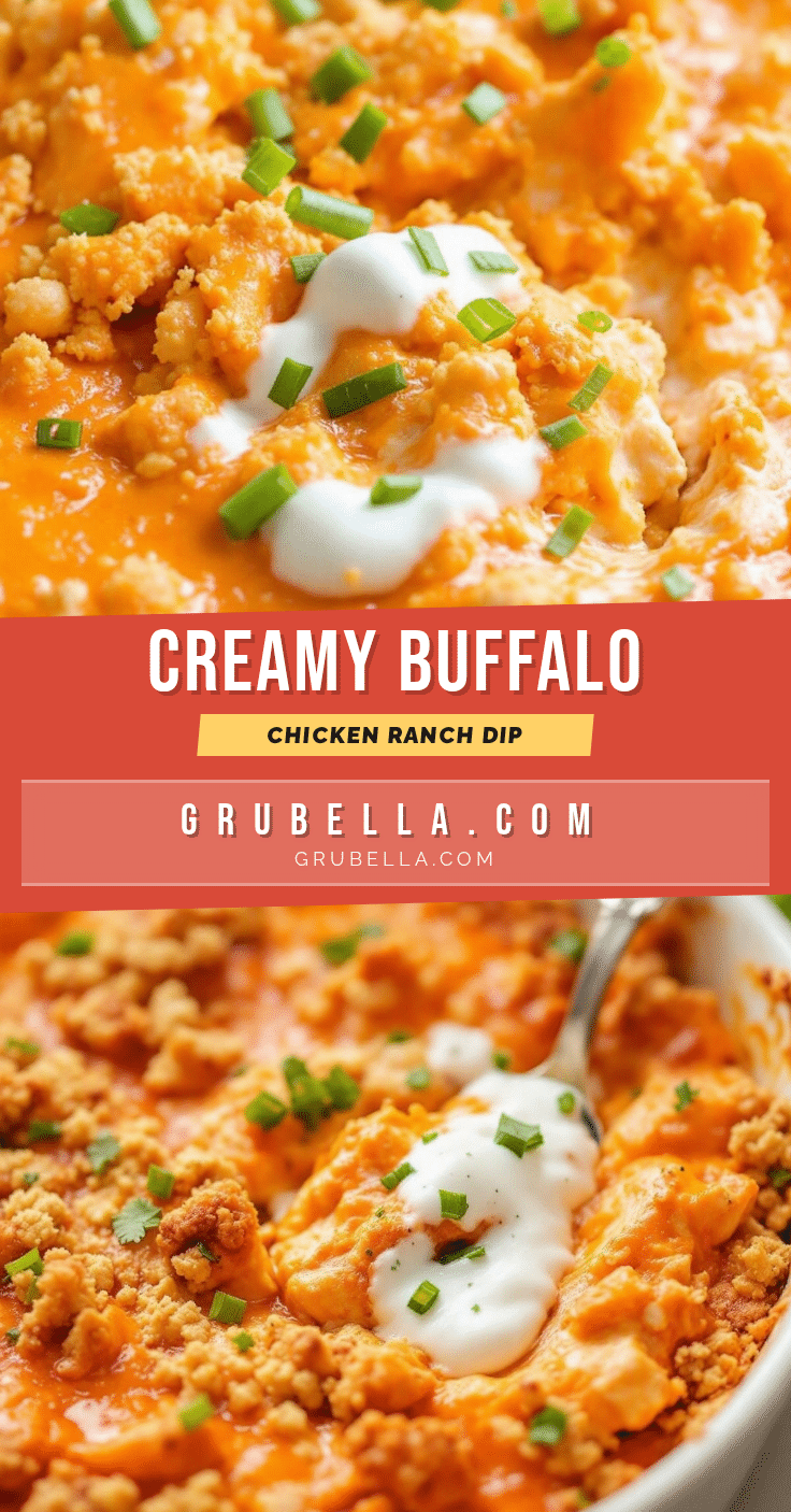 creamy buffalo chicken ranch dip recipe