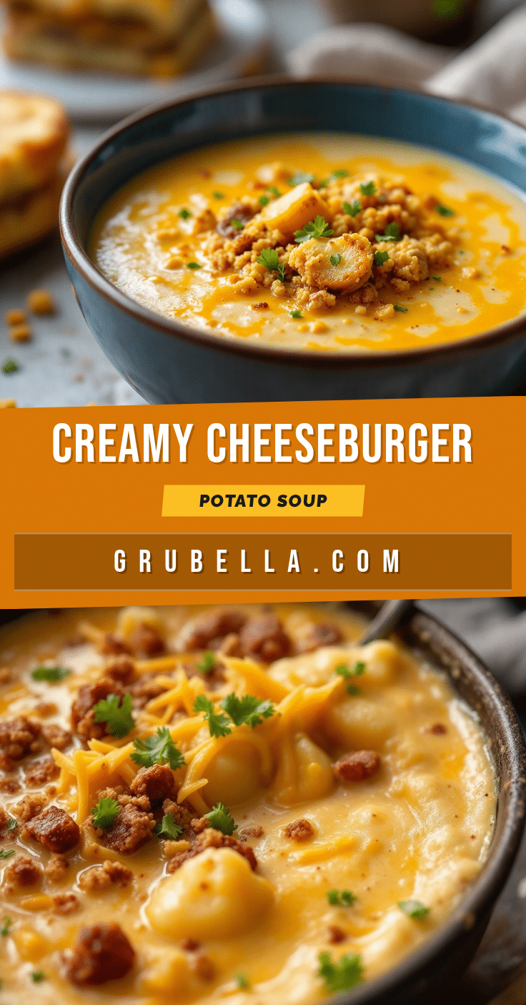 creamy cheeseburger potato soup recipe