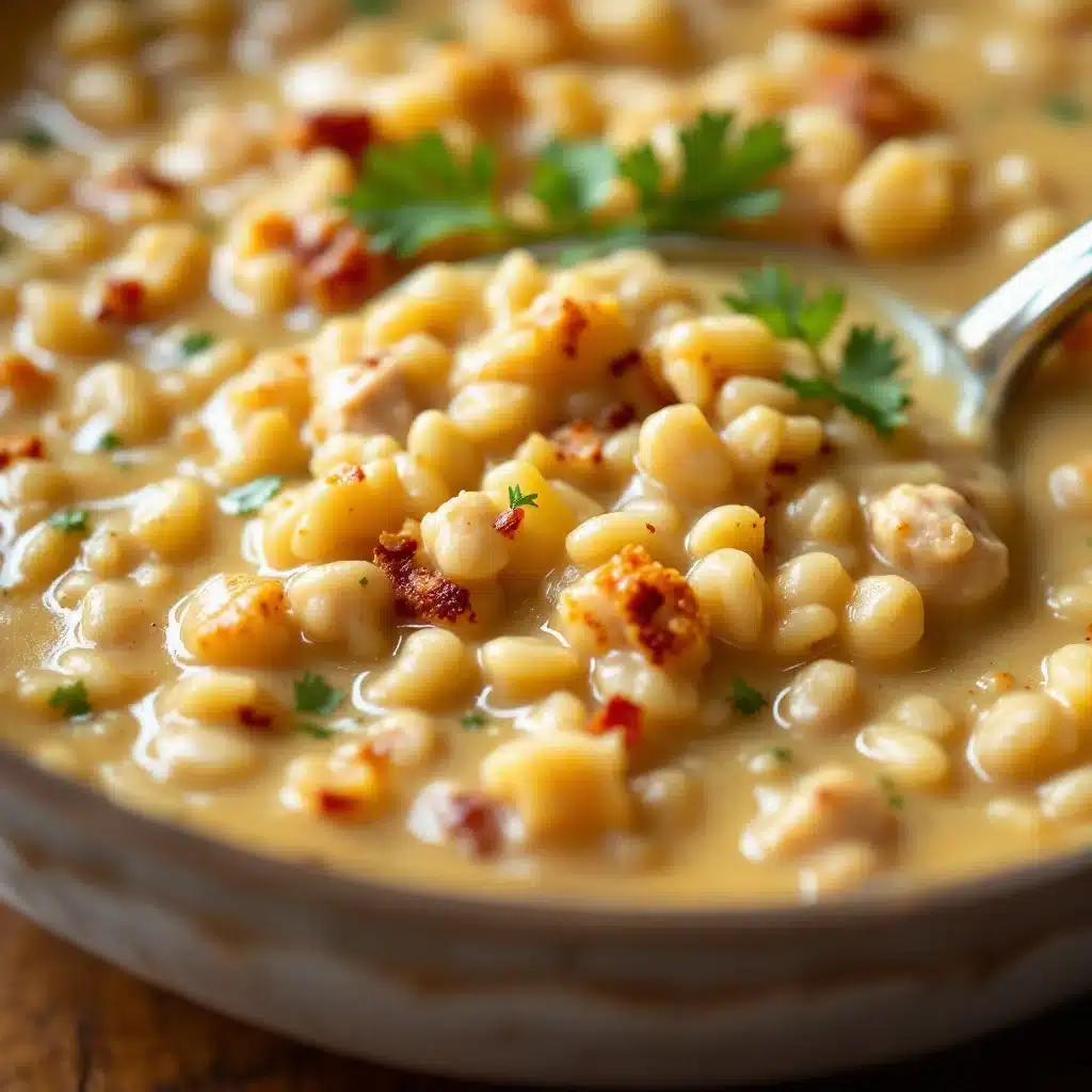 creamy chicken and wild rice soup - featured image
