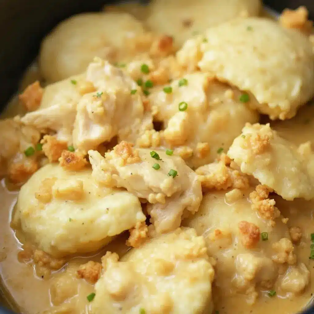 creamy crockpot chicken and dumplings preparation steps