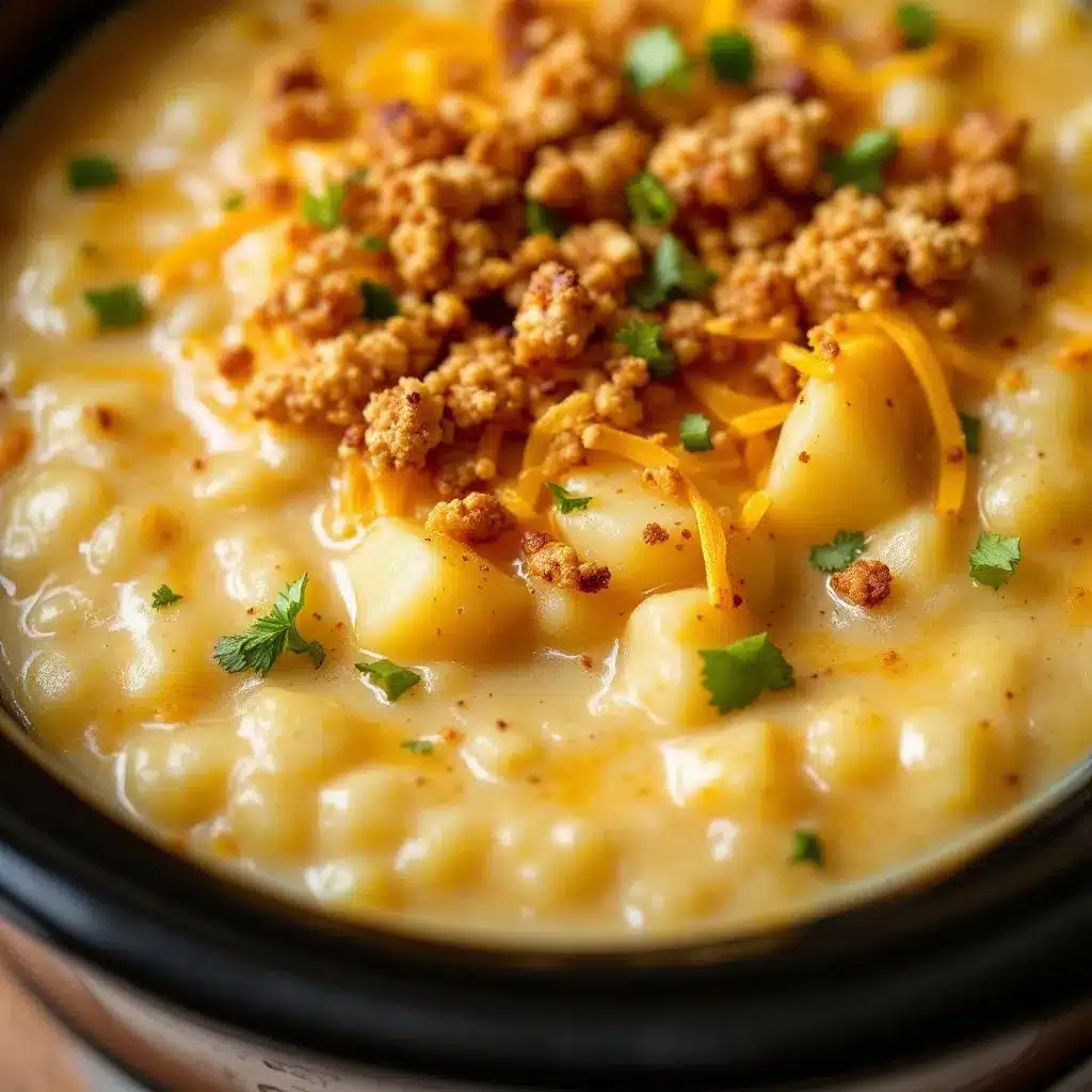 creamy crockpot loaded baked potato soup preparation steps
