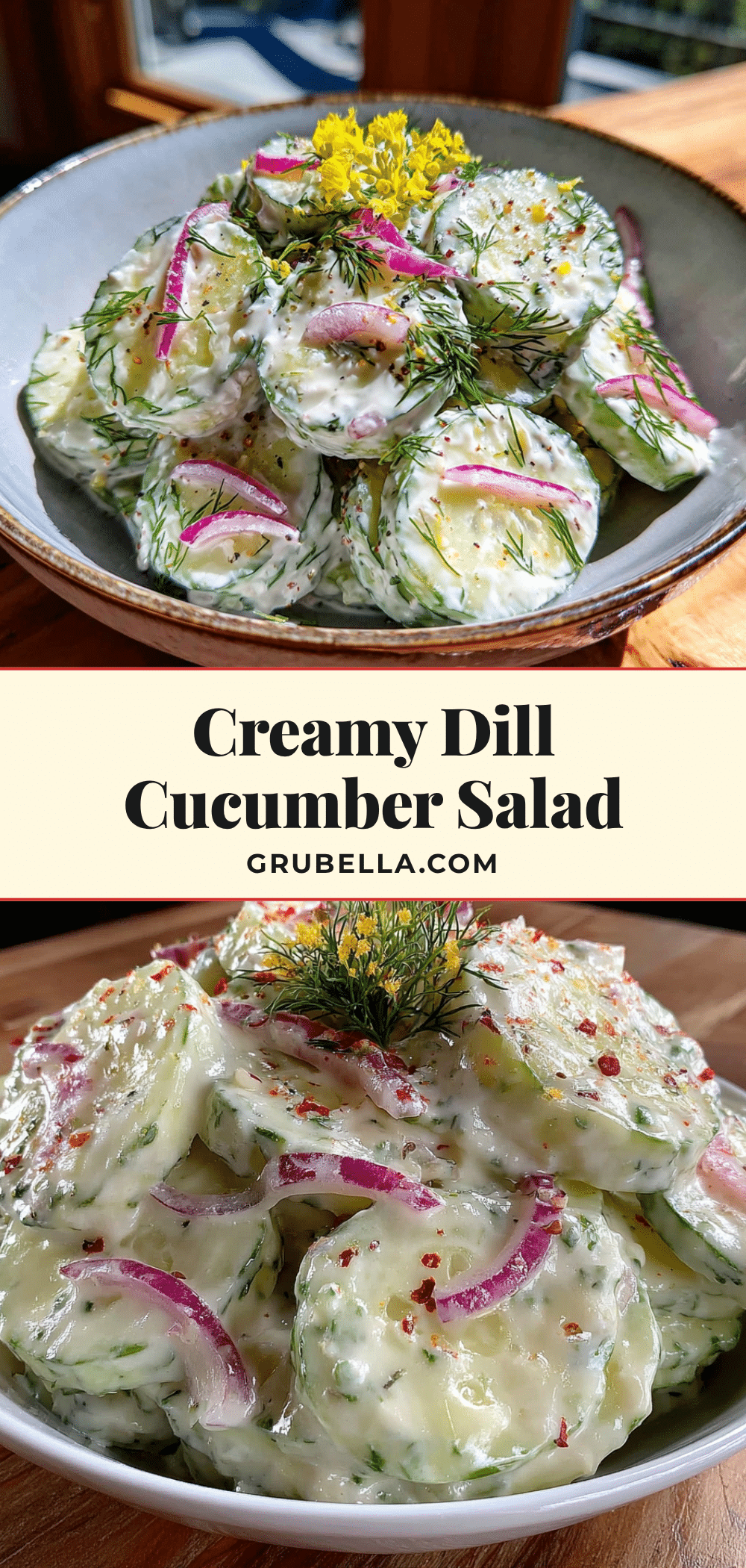 creamy dill cucumber salad recipe