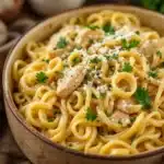 creamy garlic butter chicken pasta one pot - featured image