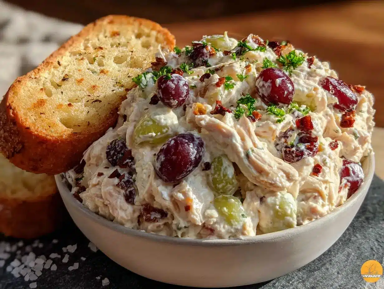 creamy Greek yogurt chicken salad preparation steps