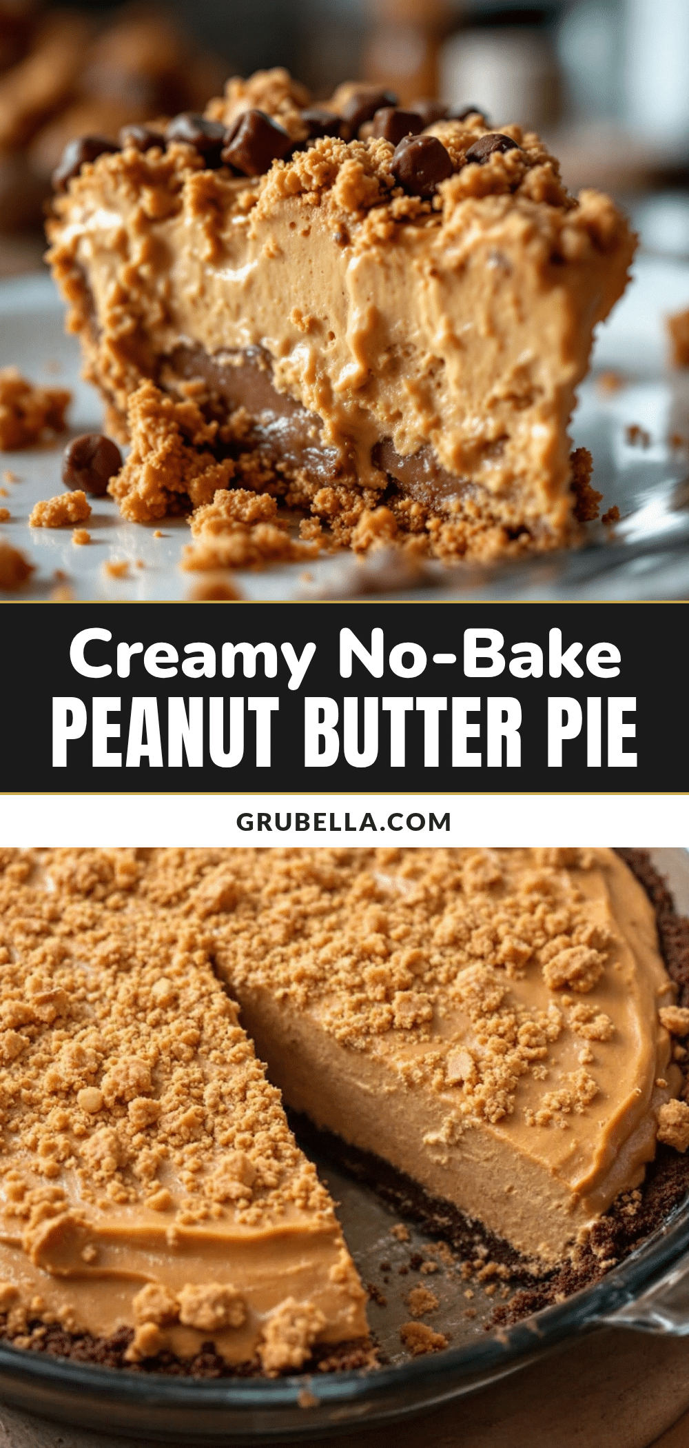 creamy no-bake peanut butter icebox pie recipe