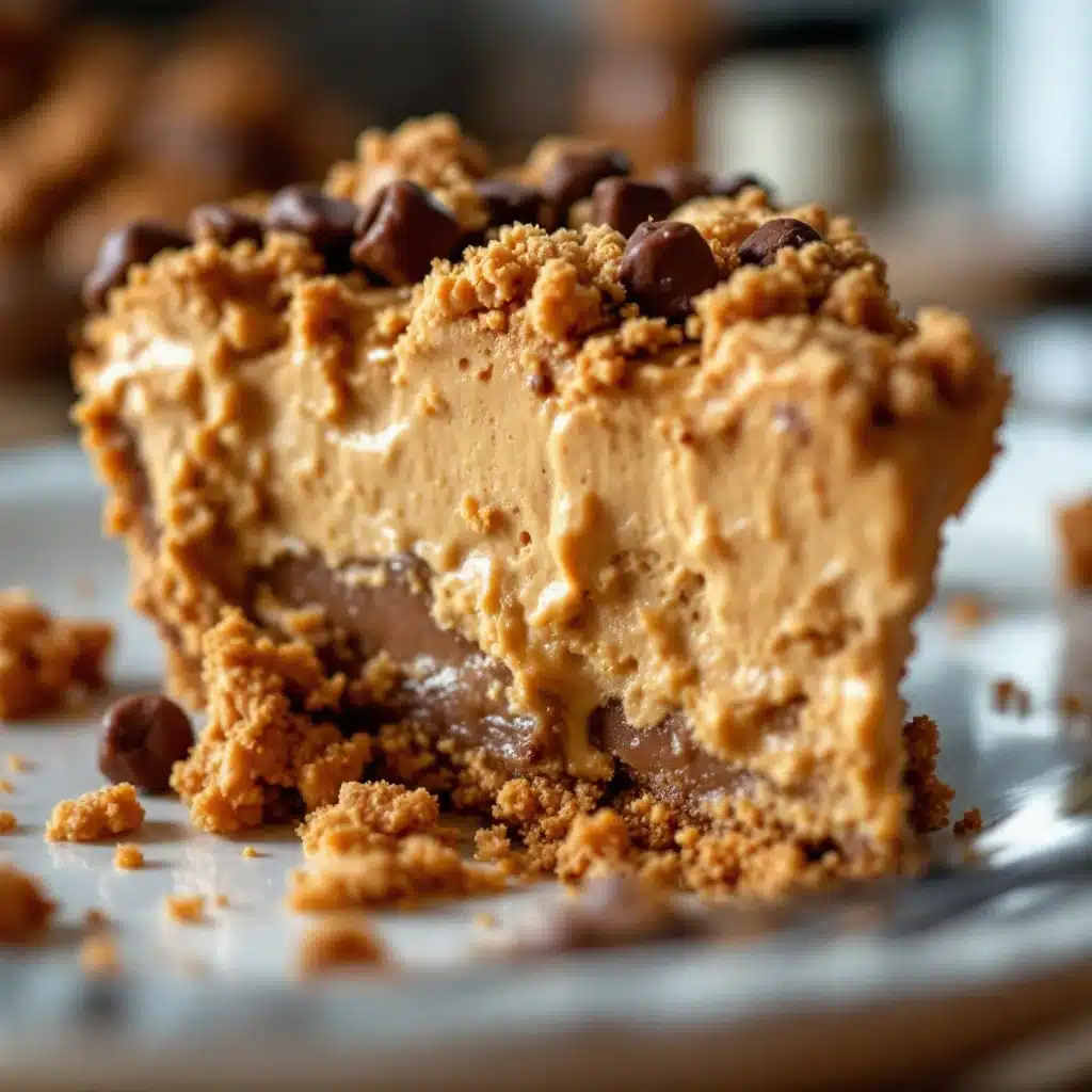 creamy no-bake peanut butter icebox pie - featured image