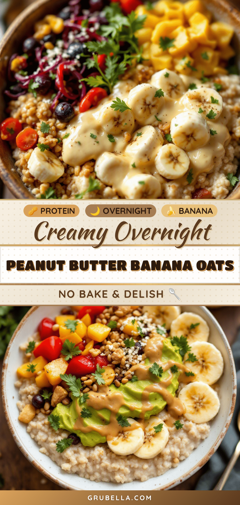 creamy overnight peanut butter banana oats recipe