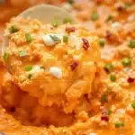 creamy slow cooker buffalo chicken dip with ranch - featured image