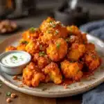 crispy baked buffalo cauliflower bites - featured image