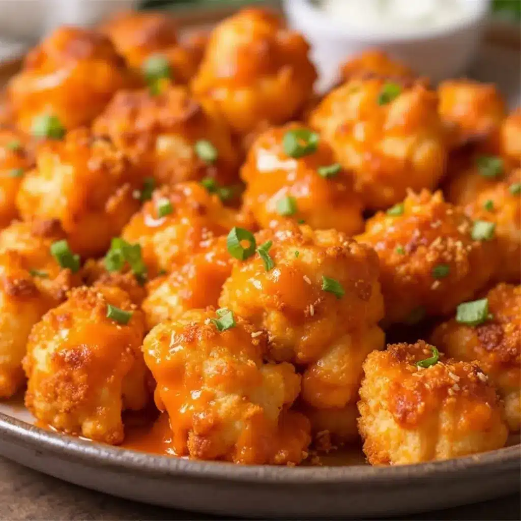 crispy baked buffalo cauliflower bites preparation steps