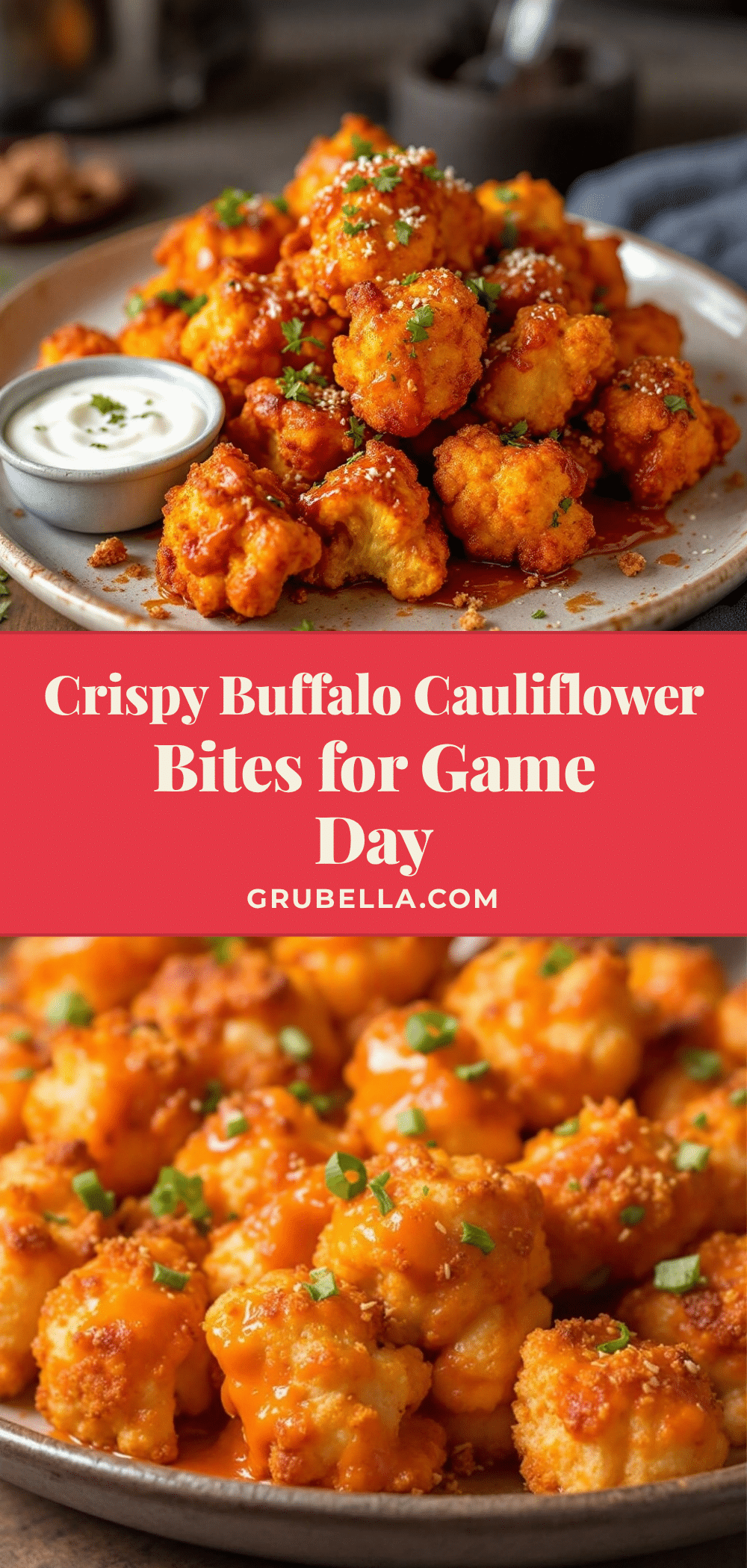 crispy baked buffalo cauliflower bites recipe