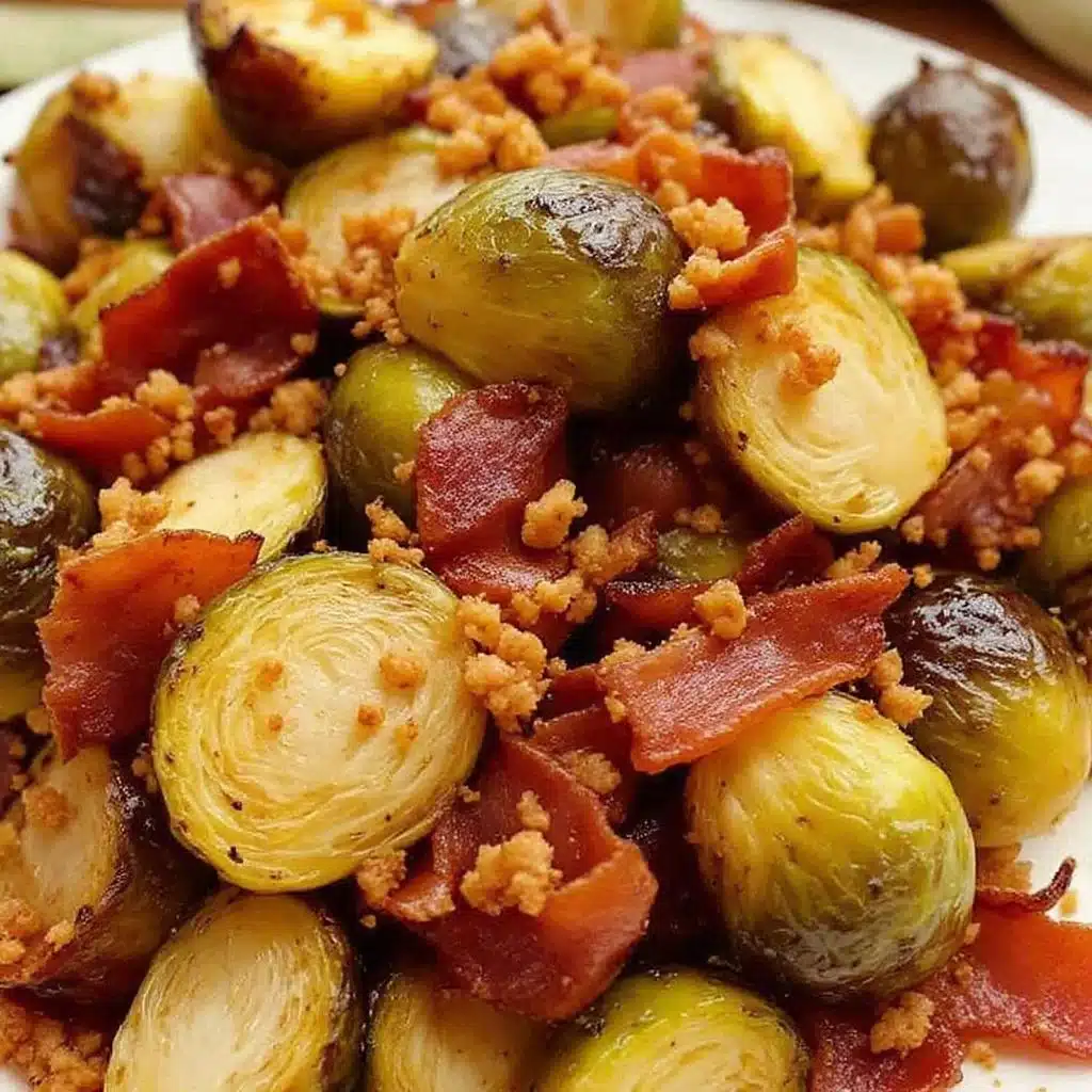 Crispy Maple Bacon Brussels Sprouts - featured image