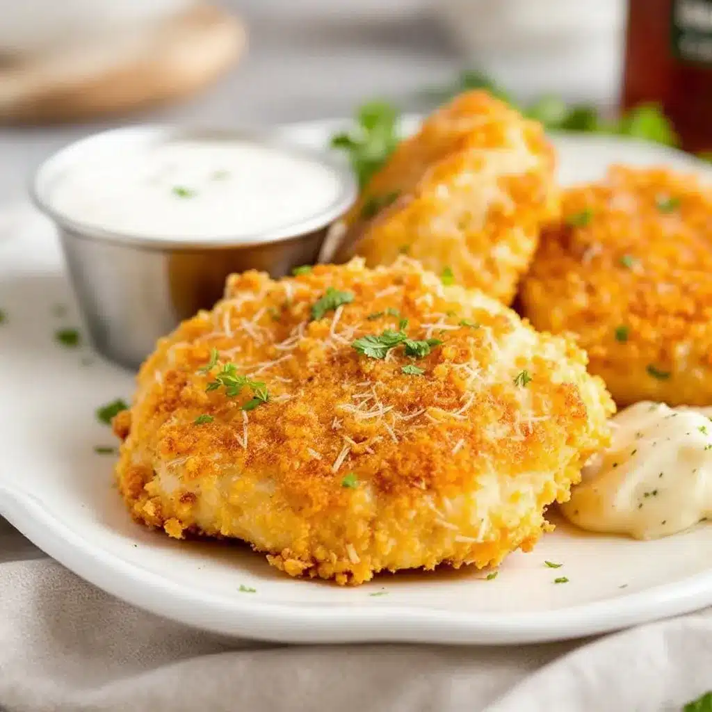 crispy parmesan garlic chicken bites preparation steps