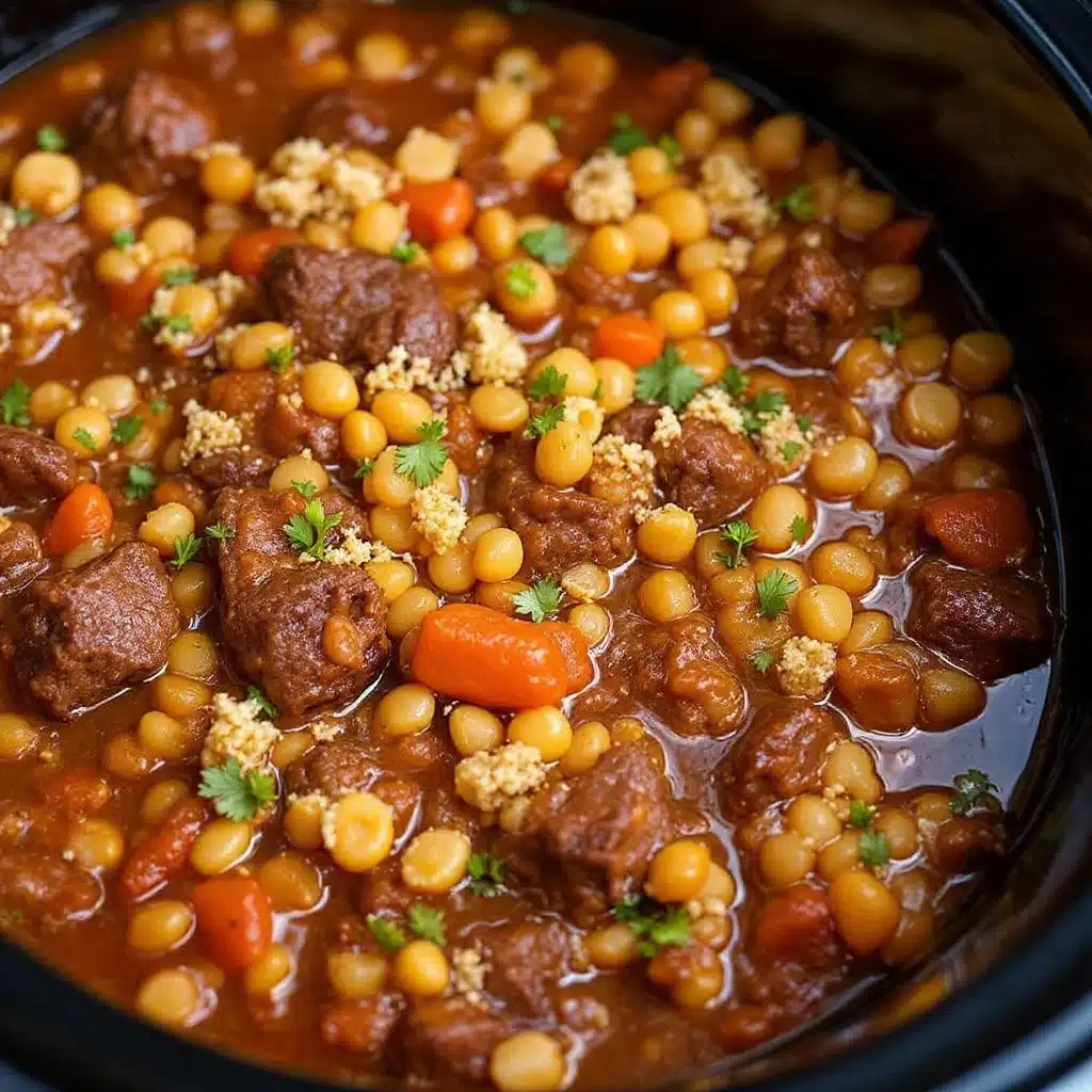 crockpot beef and barley stew - featured image
