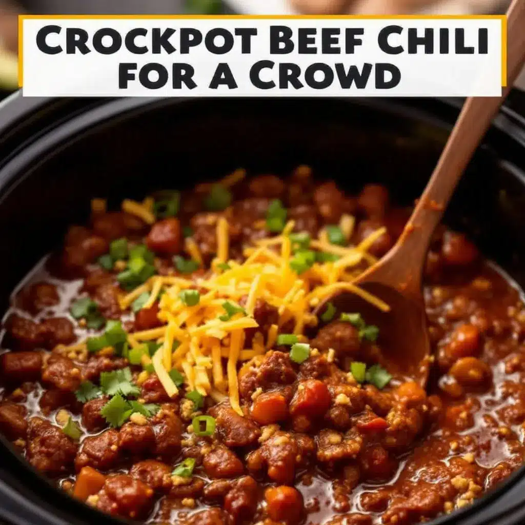 crockpot beef chili for a crowd preparation steps