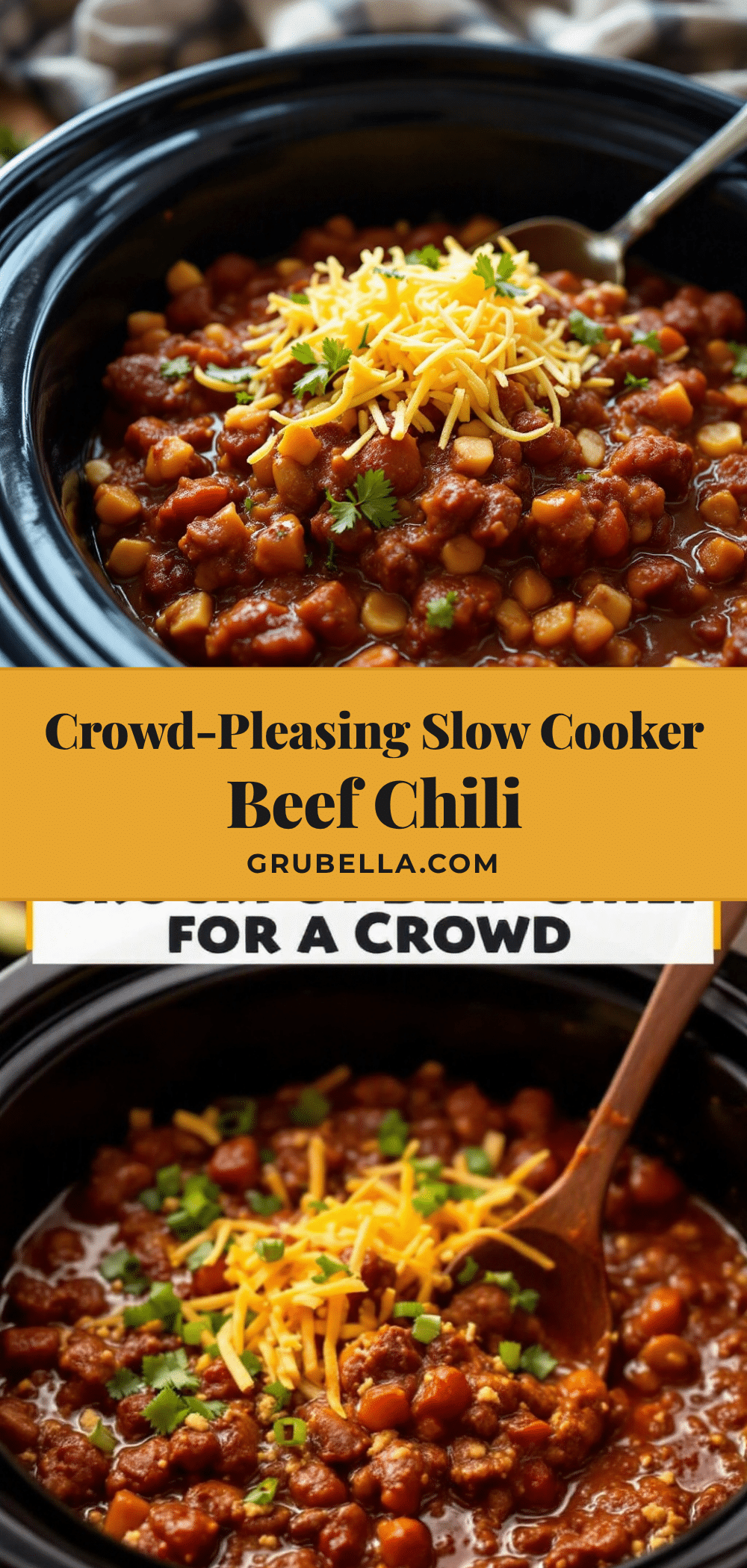 crockpot beef chili for a crowd recipe